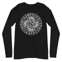 Load image into Gallery viewer, Premium Long Sleeve - Sea Serpent Celtic Knot in Rune Circle

