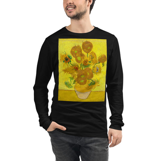 Premium Long Sleeve - van Gogh: 12 Sunflowers in a Vase