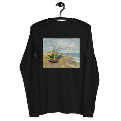 Premium Long Sleeve - van Gogh: Fishing Boats on the Beach