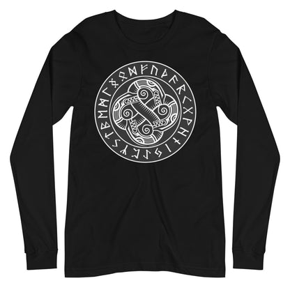 Premium Long Sleeve - van Gogh: Sea Serpent Celtic Knot In Rune Circle
