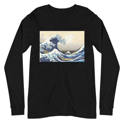 Premium Long Sleeve Tee - Hokusai: The Great Wave Off Kanagawa
