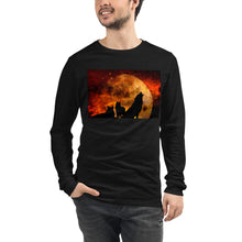 Load image into Gallery viewer, Premium Long Sleeve - Howling in Orange Moonlight
