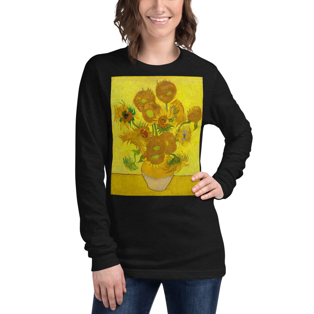 Premium Long Sleeve - van Gogh: 12 Sunflowers ia a Vase