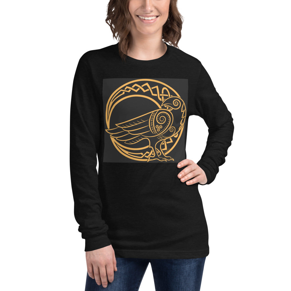 Premium Long Sleeve - Odin's Crow on a Crescent Moon