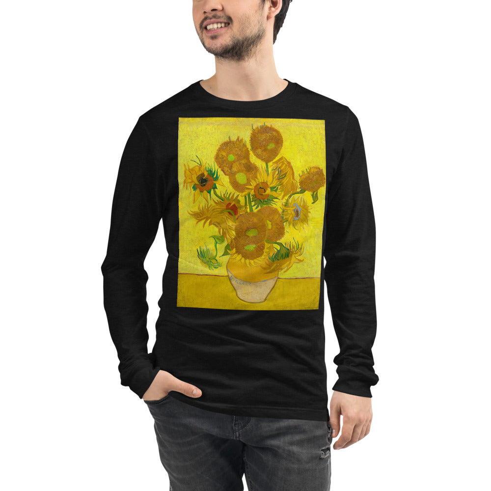 Premium Long Sleeve - van Gogh: 12 Sunflowers in a Vase