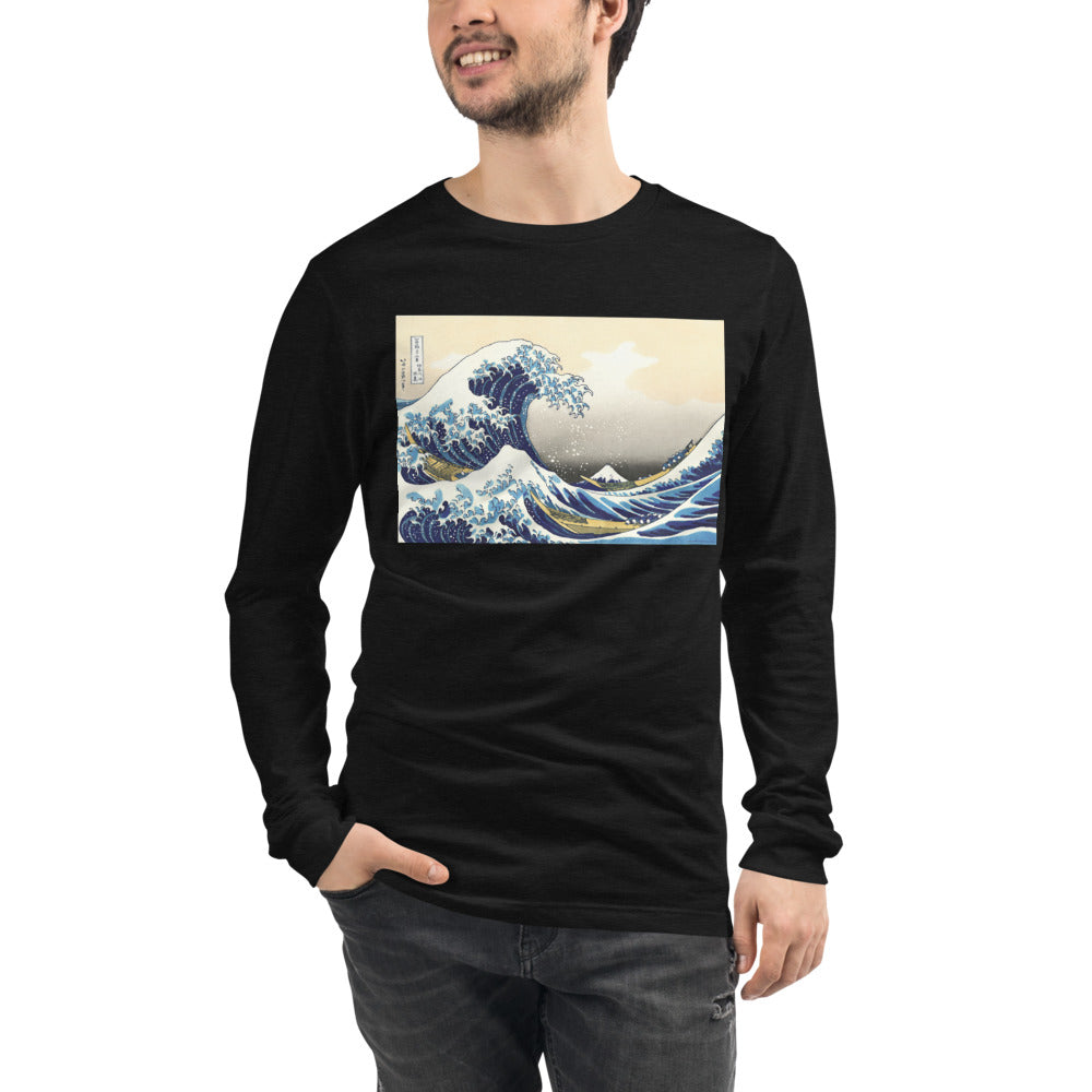 Premium Long Sleeve Tee - Hokusai: The Great Wave Off Kanagawa