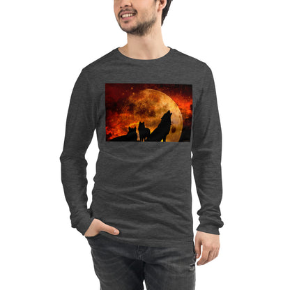 Premium Long Sleeve - Howling in Orange Moonlight