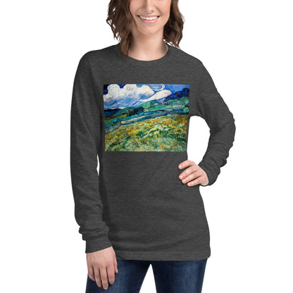 Premium Long Sleeve - van Gogh: Mountainous Fields