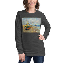 Load image into Gallery viewer, Premium Long Sleeve - van Gogh: Fishing Boats on Beach
