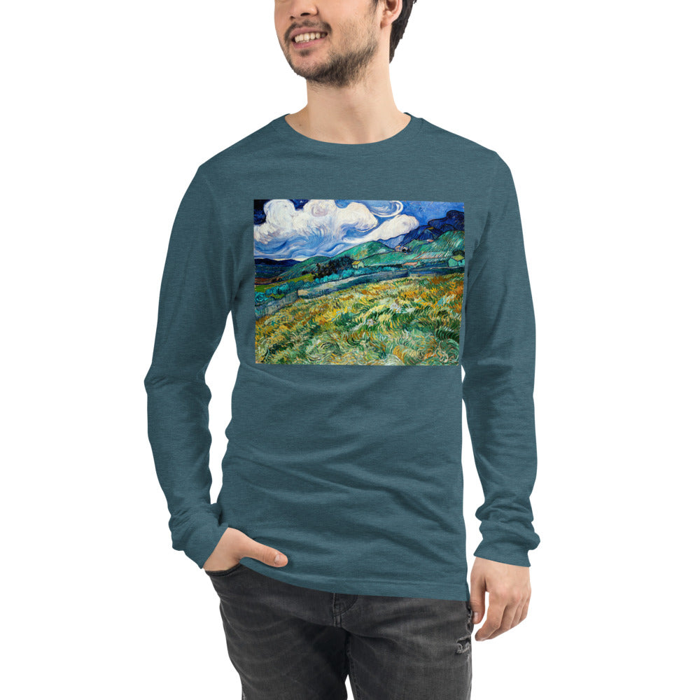 Premium Long Sleeve - van Gogh: Mountainous Fields