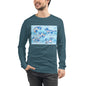 Premium Long Sleeve Tee - Foxes In Blue