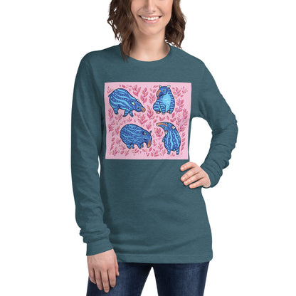 Premium Long Sleeve - Funny Blue Tapirs