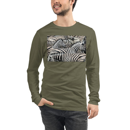Premium Long Sleeve - Sharp Dressed Zebra