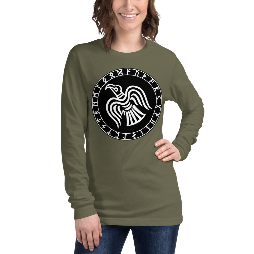 Premium Long Sleeve - Odin's Crow Flying North NW