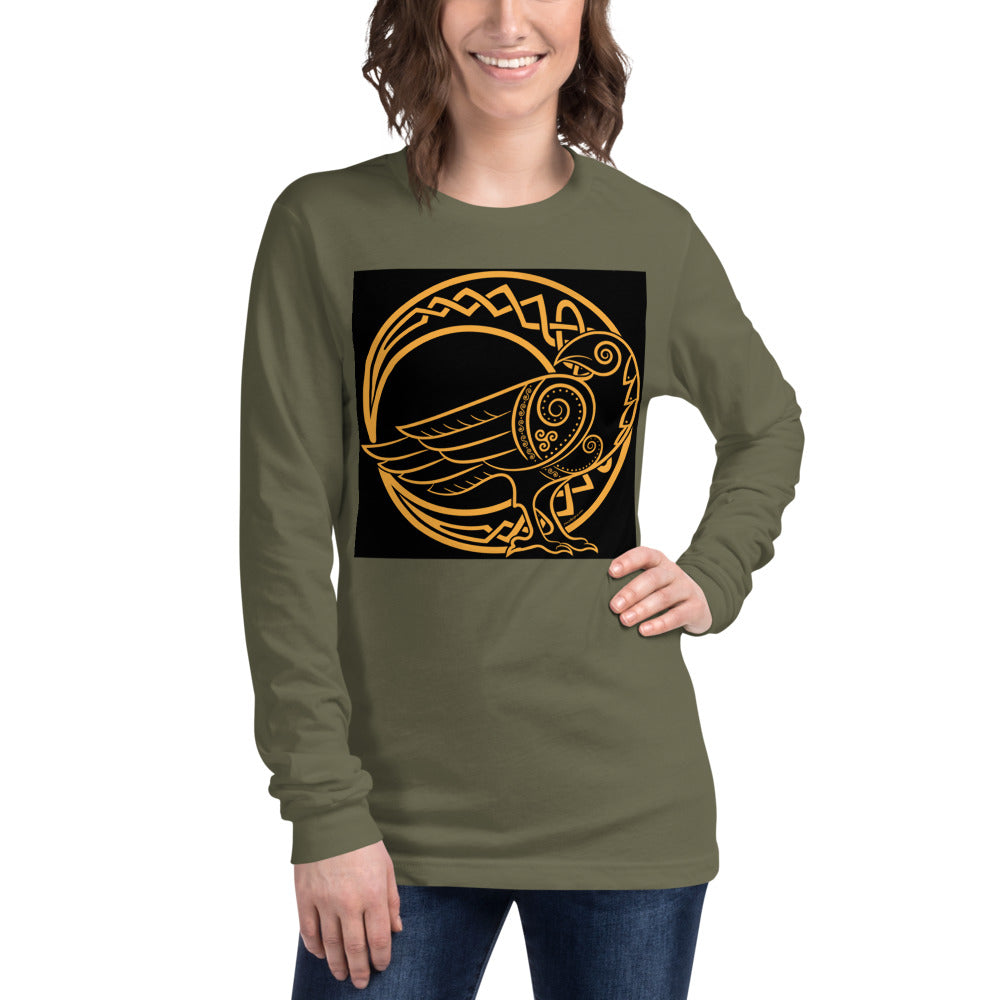 Premium Long Sleeve - Odin's Crow on a Crescent Moon