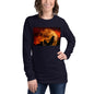 Premium Long Sleeve - Howling in Orange Moonlight