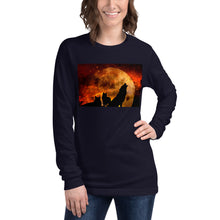 Load image into Gallery viewer, Premium Long Sleeve - Howling in Orange Moonlight

