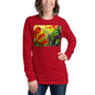 Premium Long Sleeve - Red Flower Watercolor