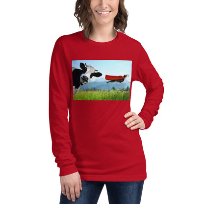 Premium Long Sleeve - Cow & Super Dog