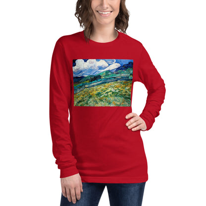 Premium Long Sleeve - van Gogh: Mountainous Fields