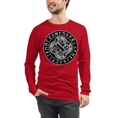 Premium Long Sleeve - van Gogh: Sea Serpent Celtic Knot In Rune Circle