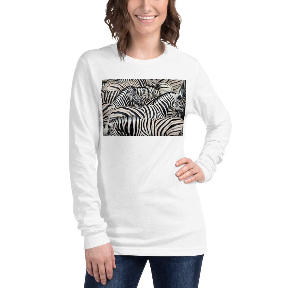 Premium Long Sleeve - Sharp Dressed Zebra