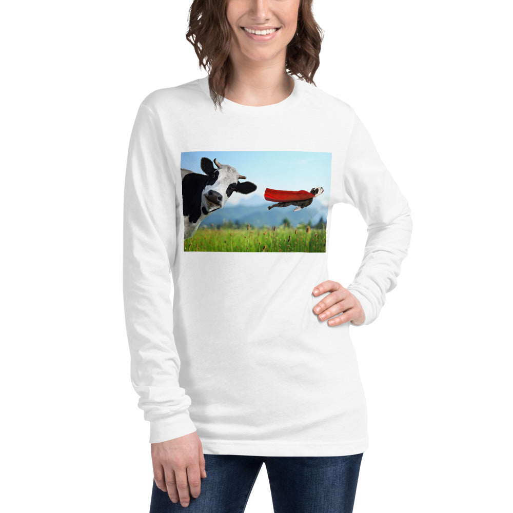 Premium Long Sleeve - Cow & Super Dog