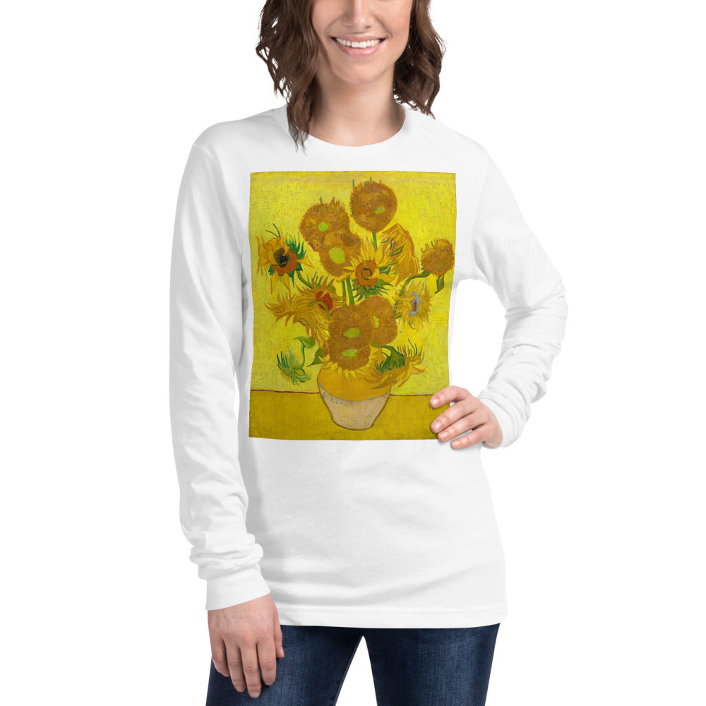 Premium Long Sleeve - van Gogh: 12 Sunflowers ia a Vase