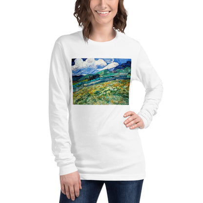 Premium Long Sleeve - van Gogh: Mountainous Fields