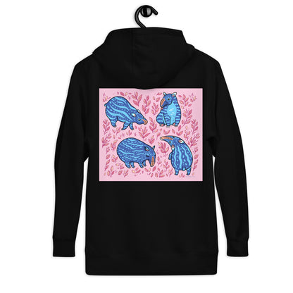 Premium Pullover Hoodie - Funny Blue Tapirs