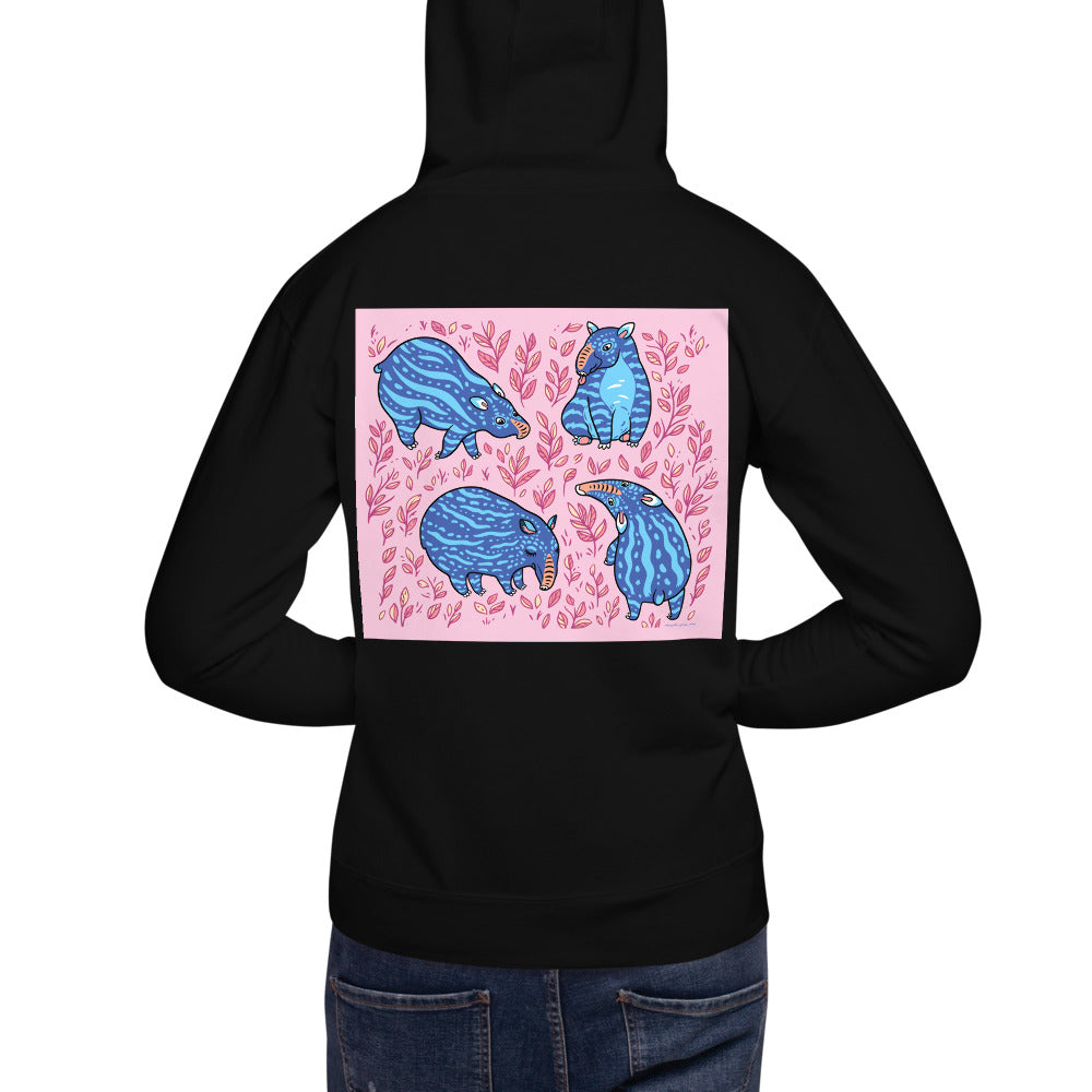 Premium Pullover Hoodie - Funny Blue Tapirs