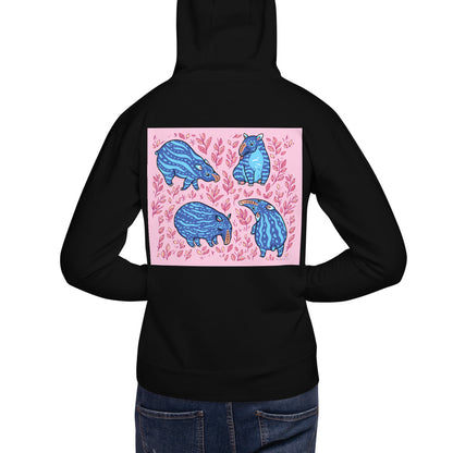 Premium Pullover Hoodie - Funny Blue Tapirs