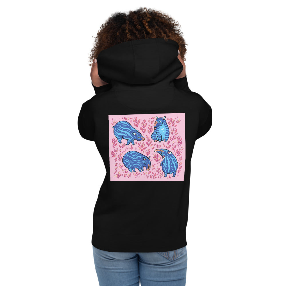 Premium Pullover Hoodie - Funny Blue Tapirs