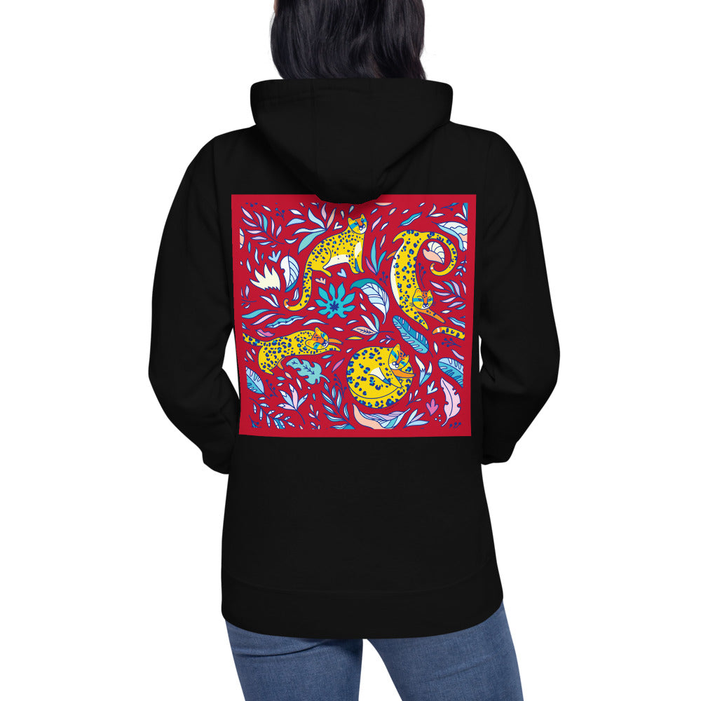 Premium Pullover Hoodie - Print on the BACK - Silly Tigers