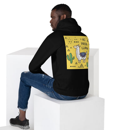 Premium Pullover Hoodie - Print on the BACK - NO PROB-LLAMA