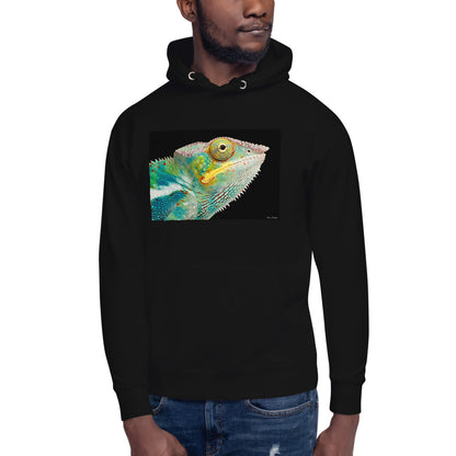 Premium Pullover Hoodie - Chameleon Close Up - Ronz-Design-Unique-Apparel