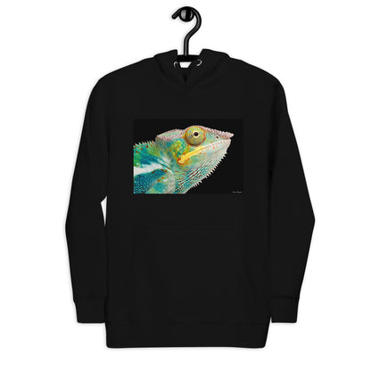 Premium Pullover Hoodie - Chameleon Close Up - Ronz-Design-Unique-Apparel