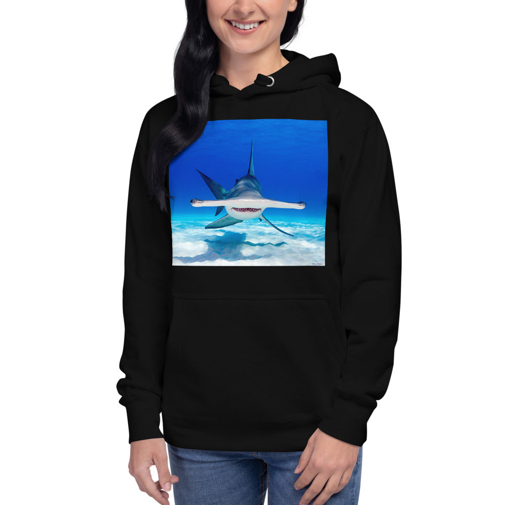 Premium Pullover Hoodie - Hammerhead Dead Ahead - Ronz-Design-Unique-Apparel