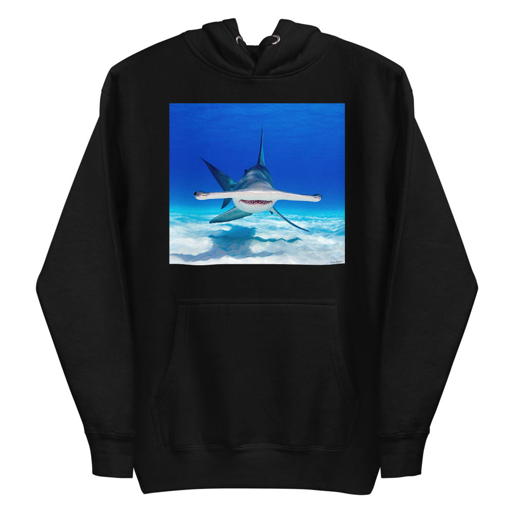 Premium Pullover Hoodie - Hammerhead Dead Ahead - Ronz-Design-Unique-Apparel