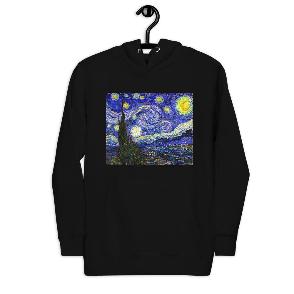 Premium Pullover Hoodie - van Gogh: Starry Night - Ronz-Design-Unique-Apparel