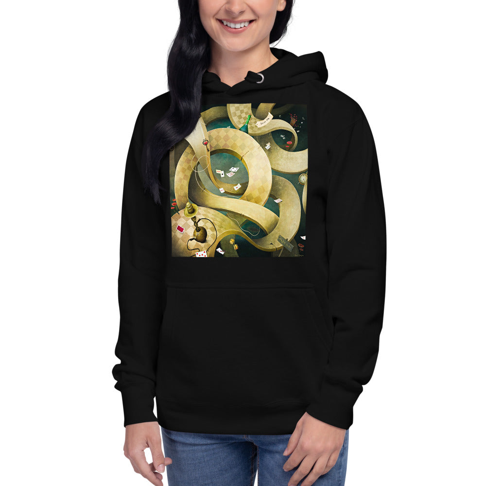 Premium Pullover Hoodie - Wonderland Hookah - Ronz-Design-Unique-Apparel