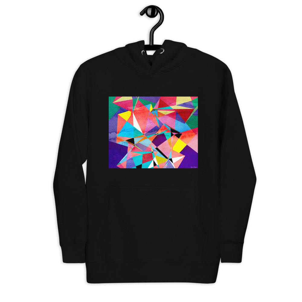 Premium Pullover Hoodie - Abstract Triangles - Ronz-Design-Unique-Apparel