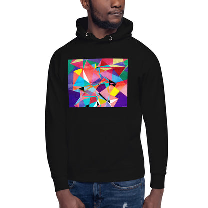 Premium Pullover Hoodie - Abstract Triangles - Ronz-Design-Unique-Apparel