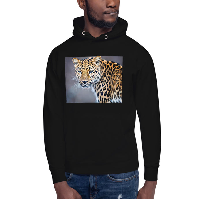 Premium Pullover Hoodie - Blue Eyed Leopard - Ronz-Design-Unique-Apparel