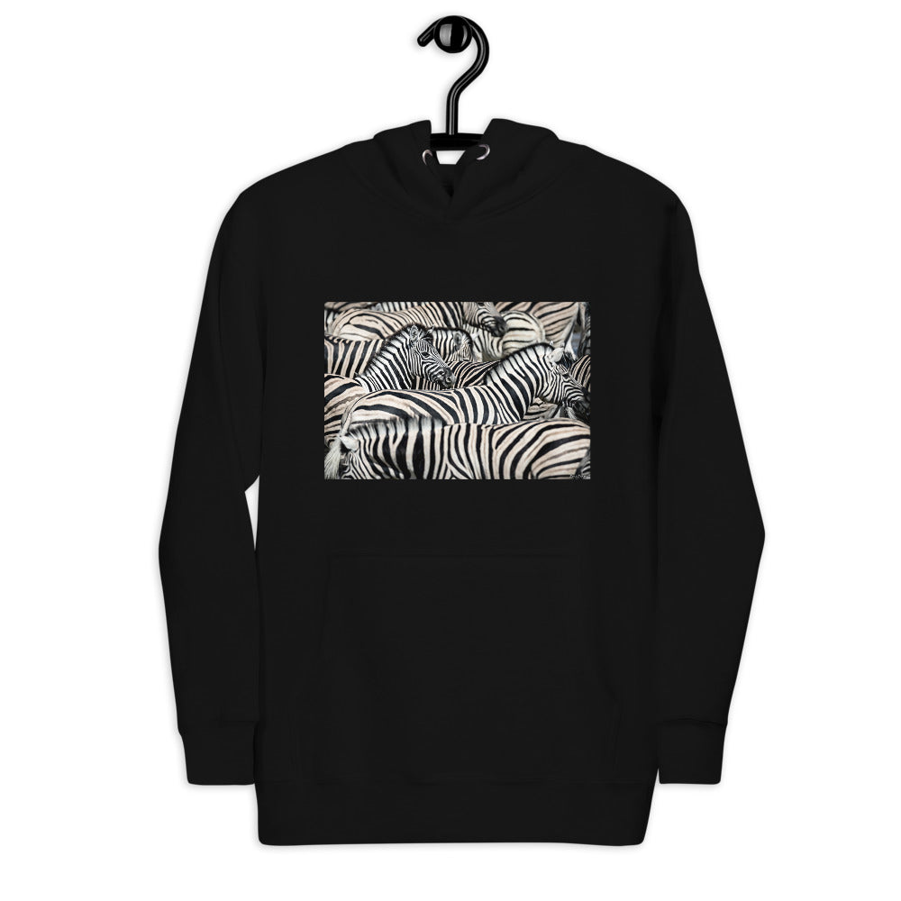 Premium Pullover Hoodie - Sharp Dressed Zebras - Ronz-Design-Unique-Apparel