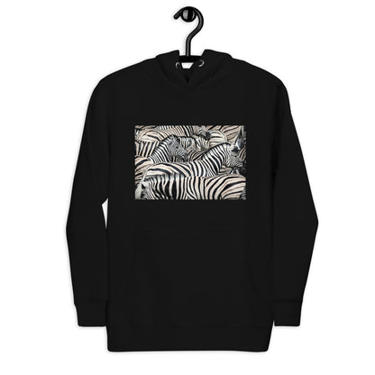Premium Pullover Hoodie - Sharp Dressed Zebras - Ronz-Design-Unique-Apparel