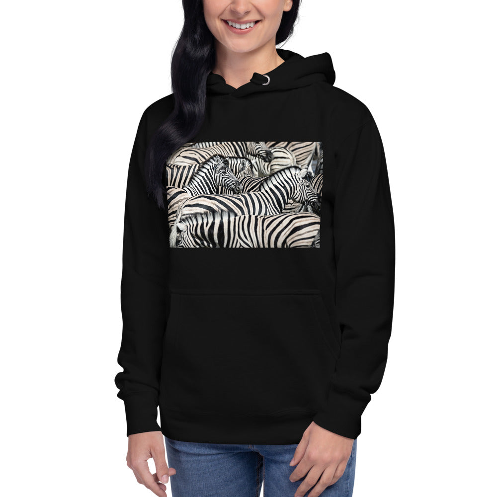 Premium Pullover Hoodie - Sharp Dressed Zebras - Ronz-Design-Unique-Apparel