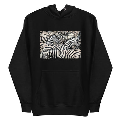 Premium Pullover Hoodie - Sharp Dressed Zebras - Ronz-Design-Unique-Apparel