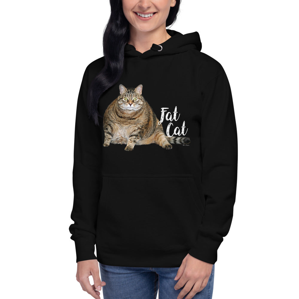 Premium Pullover Hoodie - Fat Cat - Ronz-Design-Unique-Apparel
