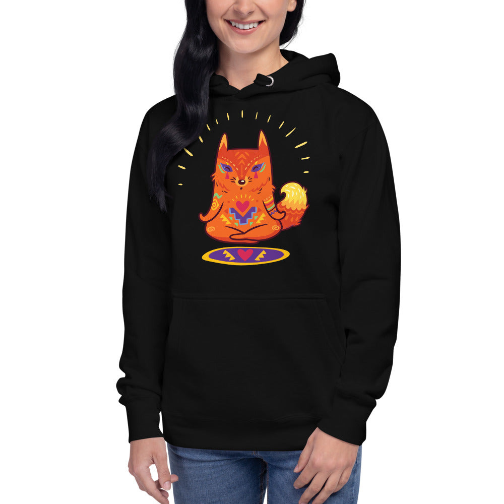 Premium Pullover Hoodie - Enlightened Hygge Fox